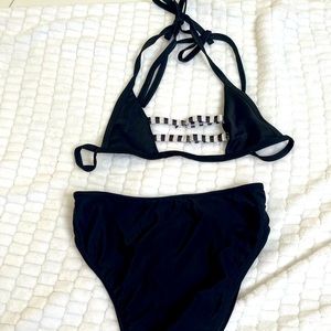 Two pieces black bikini